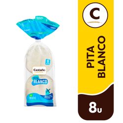 Pan Pita Castaño Blanco 300 g 8 un.