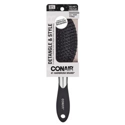 Cepillo de Pelo Conair Velvet Touch con Base Cushion