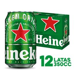 Pack 12 un. Cerveza Heineken 350 cc
