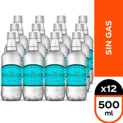 Pack 12 un. Agua Benedictino Sin Gas 500 cc