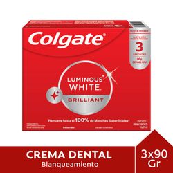 Pasta Dental Colgate Luminous White 90 g 3 un.