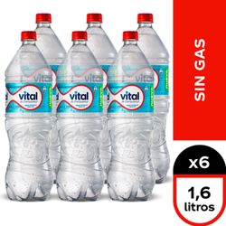 Caja 6 un. Agua Mineral Vital Sin Gas 1.6 L
