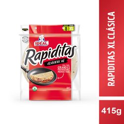 Tortillas Rapiditas XL Clásica 8 Piezas 415 g