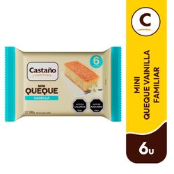 Mini Queque Castaño Vainilla 6 un. 180 g