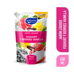 Jabón Líquido Ballerina Yogurt y Berries Doypack 650 ml
