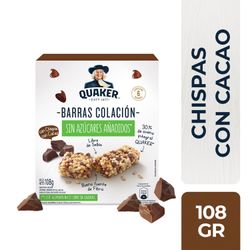 Barra de Cereal Quaker Chispas de Chocolate 108 g 6 un.