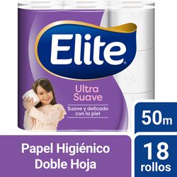 Papel Higiénico Elite Doble Hoja Ultra Suave 50 m 18 un.