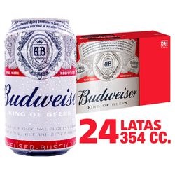 Pack 24 un. Cerveza Budweiser 24.5° Lata 354 cc
