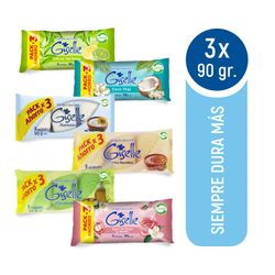 Pack 3 un. Jabón Giselle Tocador 90 g