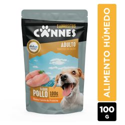 Alimento Húmedo Perro Adulto Cannes Trocitos Jugosos Pollo 100 g