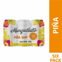 Pack 6 un. Cóctel de Vino Manquehuito Piña Lata 350 cc