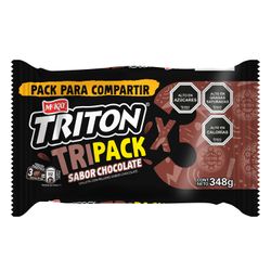 Pack 3 un. Galleta Triton Sabor Chocolate 116 g