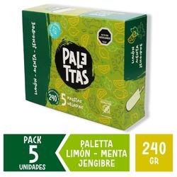 Helado Palettas Limón Menta Jengibre 48 g 5 un.