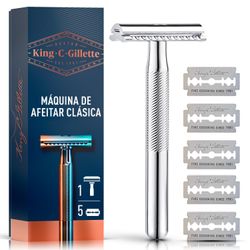 Máquina de Afeitar Clásica Gillette King C + Navajas