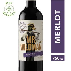 Vino Orgánico Mr Wildman Reserva Merlot 750 cc