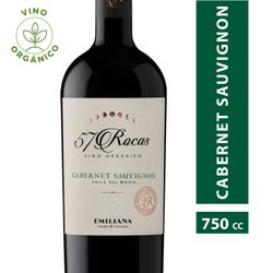 Vino Tinto 57 Rocas Cabernet Sauvignon Organico 750 cc