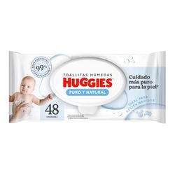 Toallas Húmedas Huggies Puro y Natural 48 un.