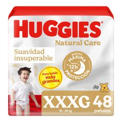 Pañales Huggies Natural Care Talla XXXG 48 un.