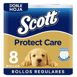 Papel Higiénico Scott Protect Care Doble Hoja 26 m 8 un.