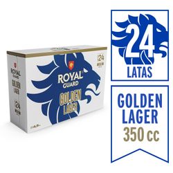 Pack 24 un. Cerveza Royal Guard Golden Lager Lata 350 cc