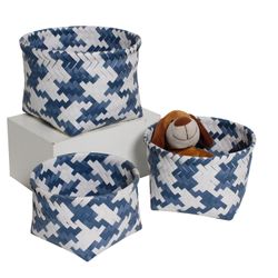 Set 3 Canastos Polipropileno Colección Dolce Vita