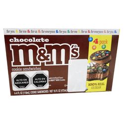 Helado M&Ms Chocolate Sándwich 4Pack