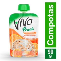 Compota con Yogurt Vivo Break Avena, Naranja y Plátano 90 g