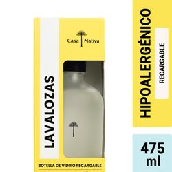Lavalozas Botella Vidrio Recargable Casa Nativa Cítrico 475 ml