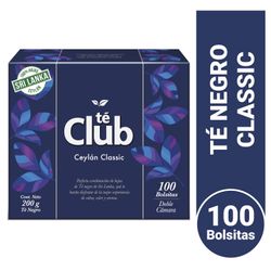 Té Club Ceylán Classic Sobre Envoltura 100 un.