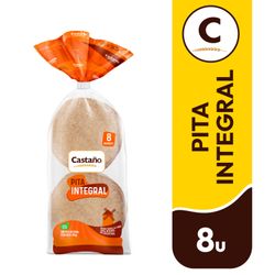 Pan Pita Castaño Integral 300 g 8 un.