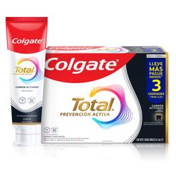 Pack 3 un. Pasta Dental Colgate Total Carbón Activado 75 ml