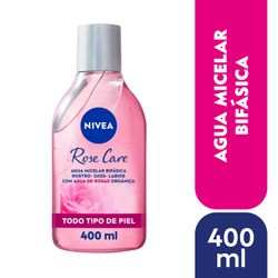 Desmaquillante Agua Micelar Bifásica Nivea Rose Care 400 ml