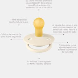 Chupete BIBS Ivory Talla 1
