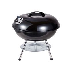 Parrilla a Carbón Portátil Redonda Negra