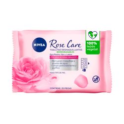 Toallitas Desmaquillantes Micelares Nivea Rose Care Biodegradables 25 un.
