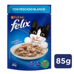 Alimento Húmedo Gato Felix Sabor Pescado Blanco 85 g