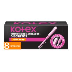 Tampones Kotex Súper Plus con Aplicador 8 un.