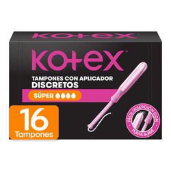 Tampones Kotex Súper Plus con Aplicador 16 un.