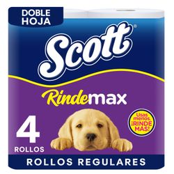 Papel Higiénico Scott Rindemax Doble Hoja 22 m 4 un.