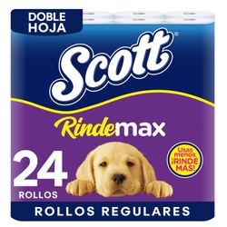 Papel Higiénico Scott Rindemax Doble Hoja 22 m 24 un.