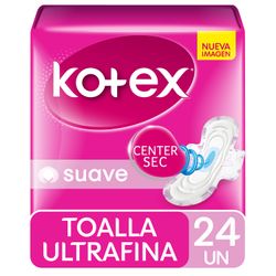Toallas Higiénicas Kotex Ultrafinas Suave 24 un.