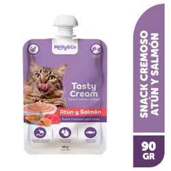 Alimento Húmedo Gato Molly & Co Crema Atún Salmón 90 g