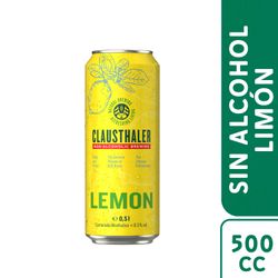 Cerveza Clausthaler Radler Limón Sin Alcohol 500 cc
