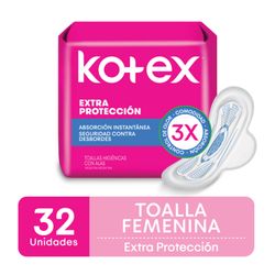 Toallas Higiénicas Kotex Extra Protección 32 un.