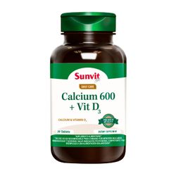 Calcium 600 + Vitamina D3 Sunvit Life 30 Tabletas