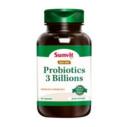 Probióticos 3 Billones Sunvit Life 60 Cápsulas