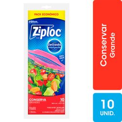 Bolsas Doble Cierre Ziploc para Conservar Grande 10 un.