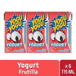 Pack 6 un. Yogurt Batido Yogu Yogu Frutilla 115 ml