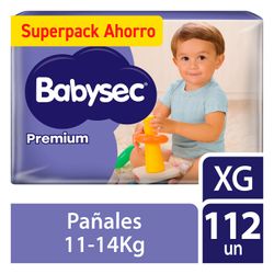 Pañales Babysec Premium Talla XG 112 un.