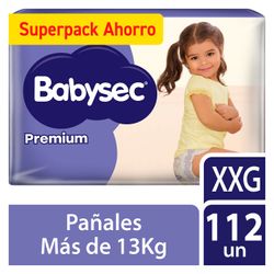 Pañales Babysec Premium Talla XXG 112 un.